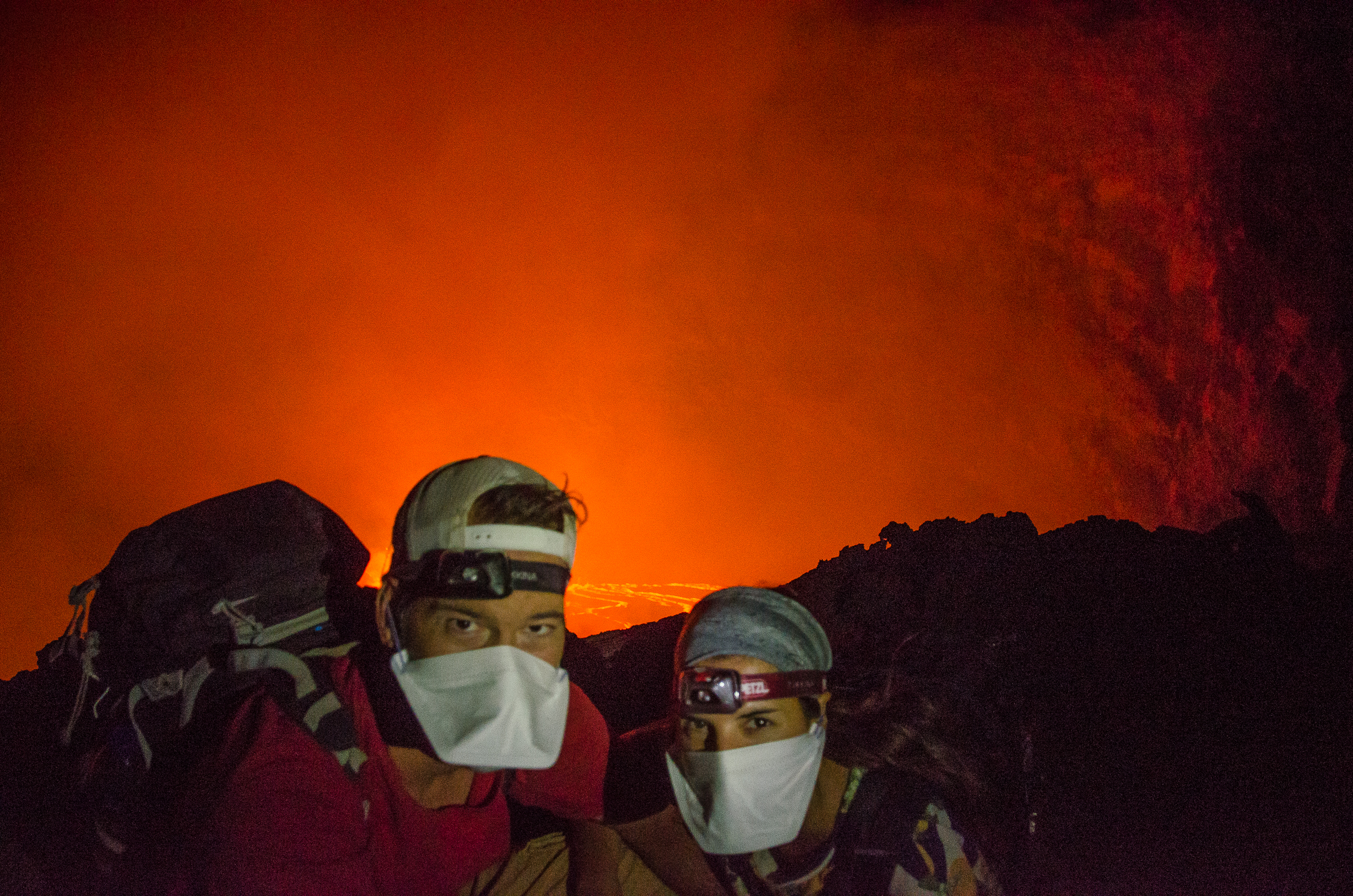 masque volcan vapeur toxique - volcan erta ale - Visiter une autre planète: Danakil, Éthiopie - afrique, ethiopie